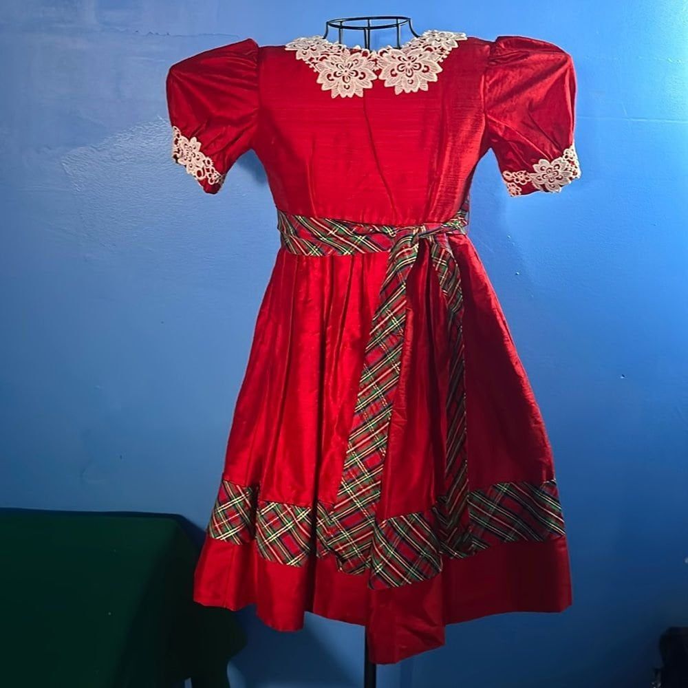 Aleece of Beverly Hills Christmas Dress – Custom Made – Size 10 Holiday Dress